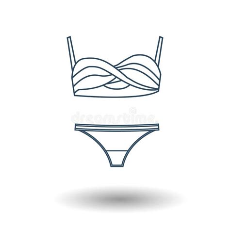 Icono Plano Del Web Del Bikini Stock de ilustración Ilustración de tapas nadada