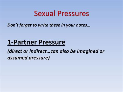 Ppt Sexual Pressures Powerpoint Presentation Free Download Id2536974