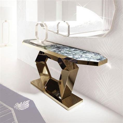 Консоль с мраморной столешницей 45x80x180, золотой от фабрики Giorgio ...