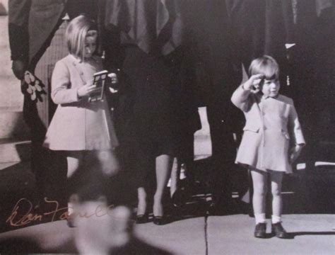 photo john  kennedy jr salute  jfk funeral signed