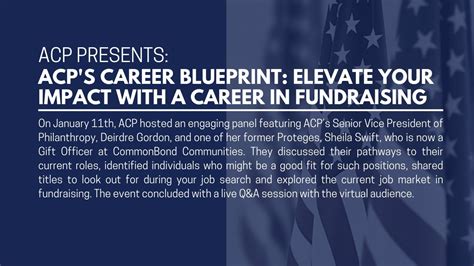 ACP Presents Career Blueprint Elevate Your Impact With A Career In