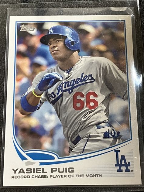 Yasiel Puig Topps Update Us Dodgers Free Shipping Ebay