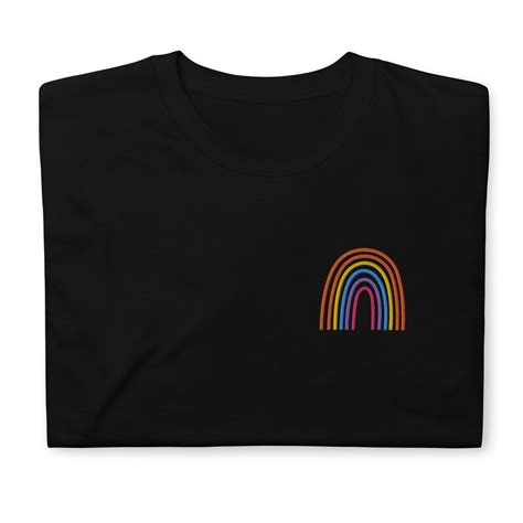 Camiseta Bordada Gay Pride Rainbow Camiseta Gat Lgbt De Tamaño