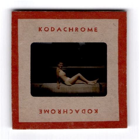 Pretty Woman Swimsuit Bikini Fashion 35mm Slide 1940s Red Border Kodachrome EBay