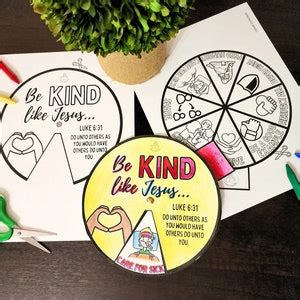 Kindness Luke 6 31 Do Unto Others Coloring Spinner Wheel Craft Pgs