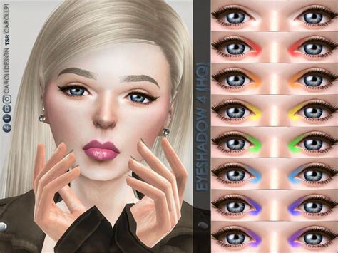 An Image Of A Womans Face With Different Colored Eyes And Hands In