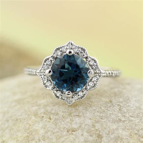 London Blue Topaz Engagement Ring Engagement Rings Under