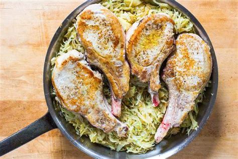 Skillet Pork Chops With Cabbage Recipe