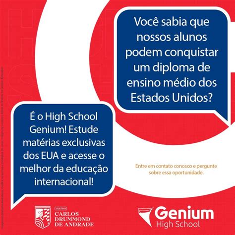 Parceria High School Genium Ccda Colégio Carlos Drummond De Andrade