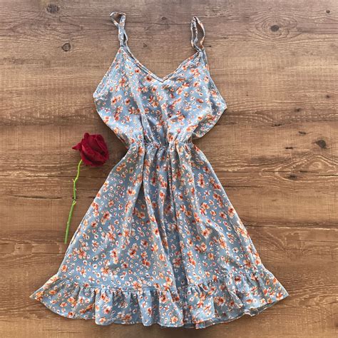 Vestido Floral Babados E Es Azul Beb Dondoca Moda Feminina