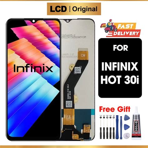 Jual LCD Infinix HOT 30i Original Touchscreen Asli Fullset Crown Murah Ori Compatible For Glass