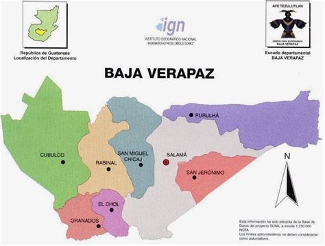 Baja Verapaz Mapa De Baja Verapaz