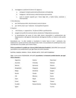 Cerimonia Delle Candele Protocollo Italian Pdf