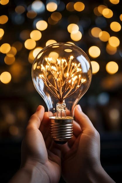 Premium Ai Image Hand Holds A Light Bulb Hd K Wallpaper Stock