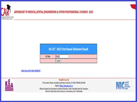 Kcet 1st Round Seat Allotment Result 2023 Out Download Kea Results