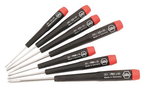 Wiha Pieces Phillips Slotted Tip Precision Screwdriver Set Lw