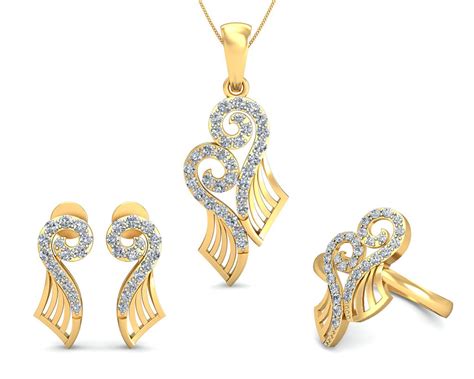 Sana Diamond Pendant Set In 14k Gold Online In India Flickr