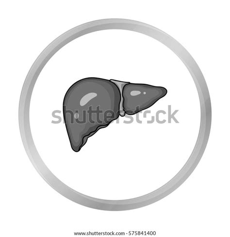 Human Liver Icon Monochrome Style Isolated Stock Vector Royalty Free 575841400 Shutterstock