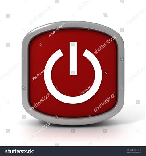 Red Onoff Sign On A White Background Part Of A Series Stock Photo