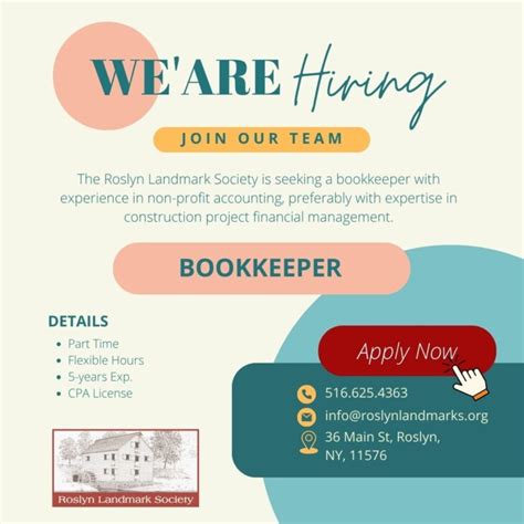 We're Hiring: Part Time Bookkeeper with non profit experience position ...