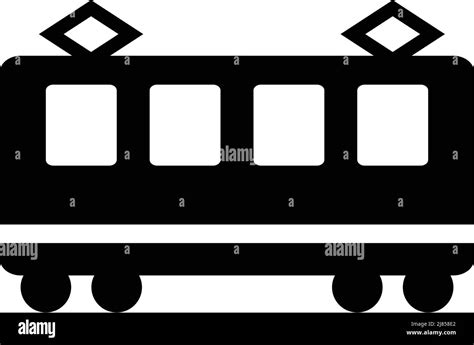 Black train silhouette icon. Editable vector Stock Vector Image & Art ...