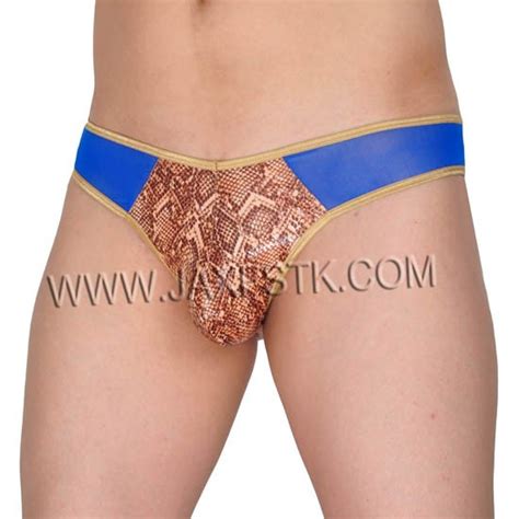 Spliced Snake Skin Pattern Fashion Bikini Sexy Underwear Men S Thongs G