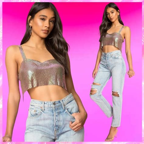 Metal Mesh Crop Top Beach Babe Bikini