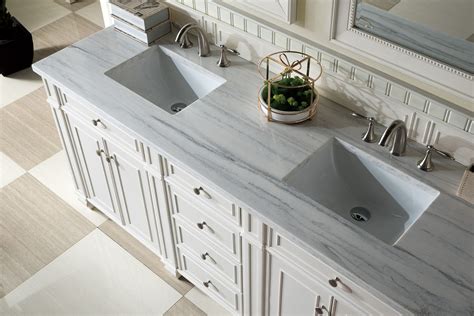 72 inch Modern Traditional Double Sink Bathroom Vanity Bright White Finish