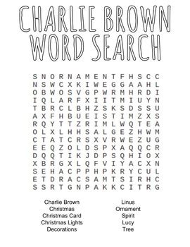 Charlie Brown Word Search