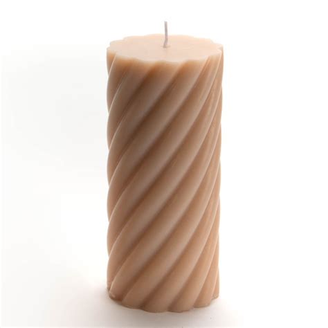 Bougie Torsade Grand modèle nude lot de 6