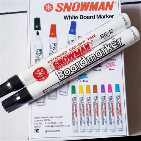 Snowman Spidol Board Maker Hitam