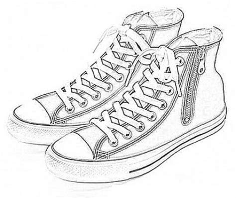 Converse Coloring Page At Free Printable Colorings