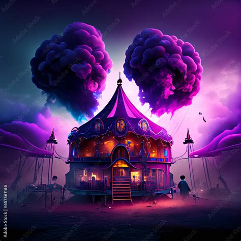 Creepy Carnival Command Design A Deserted Carnival Scene Under A