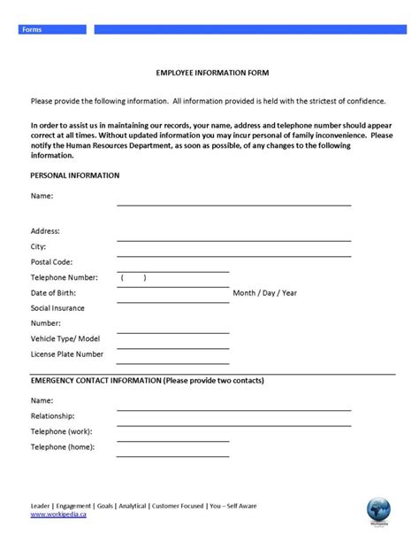 Employee Information Form