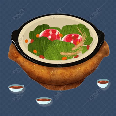 Free Gourmet Cartoon Hand Drawn Hot Pot Elements Delicious Png Element Illustration Png