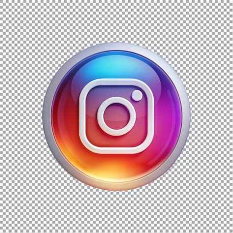 Premium Vector 3D Circle Instagram Logo Isolated On A Transparent