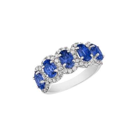 Oval Sapphire Round Diamond Band Ses Creations