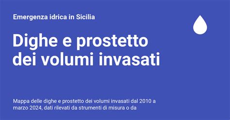 Dighe E Prostetto Dei Volumi Invasati Emergenza Idrica In Sicilia