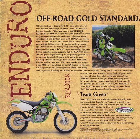 2000 Kawasaki KDX And KLX Brochure Page 2 Tony Blazier Flickr