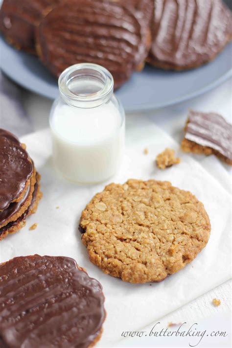 Chocolate Coated Hobnobs Oat Cookies Butter Baking