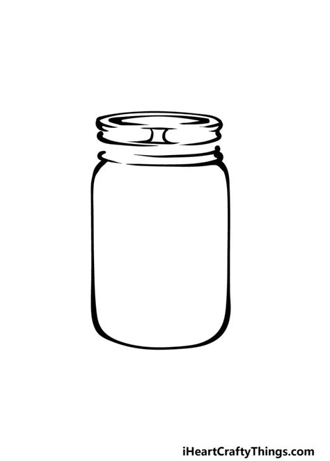 Mason Jar Drawing How To Draw A Mason Jar Step By Step