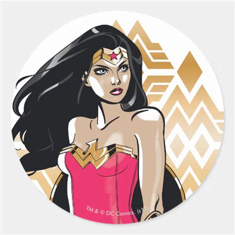 Wonder Woman Strength Classic Round Sticker Zazzle