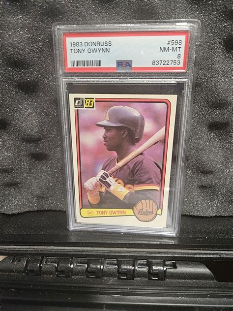 1983 Donruss 598 Tony Gwynn Rc San Diego Padres Hof Psa 8 Nm Mt Ebay