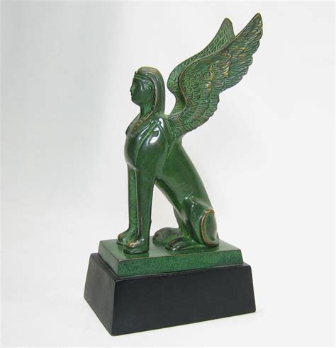 Sleek Green Metal Sphinx With Wings Sphinx Sphinx Sphynx Egyptian