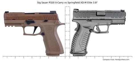 Sig Sauer P320 X Carry Vs Springfield XD M Elite 3 8 Size Comparison