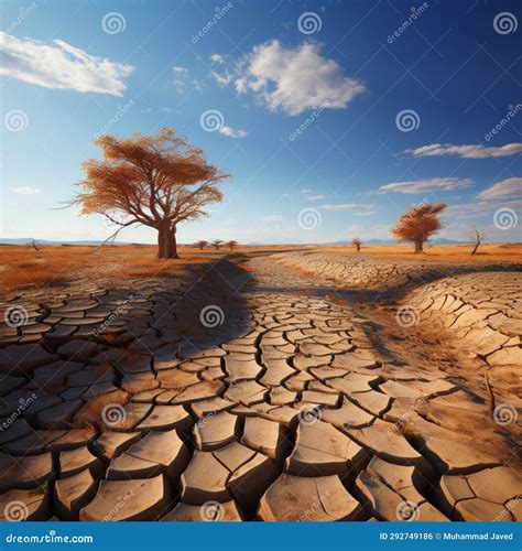 Climates Mark Cracked Desert Land Exposes Harsh Impact of Changing
