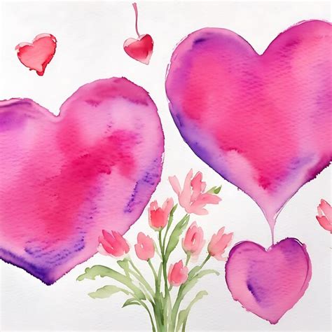 Premium Photo | Watercolor painting for Valentine's Day Generative Ai