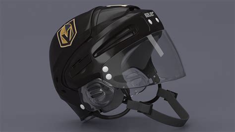 Hockey Helmet Vegas Golden Knights 3D model | CGTrader