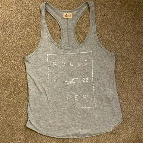 Hollister Tops Grey Razorback Hollister Tank Poshmark