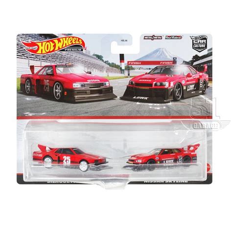 Japan Card Hot Wheels Premium Twin Pack Nissan Skyline Silhouetter R30 LB ER34 Super